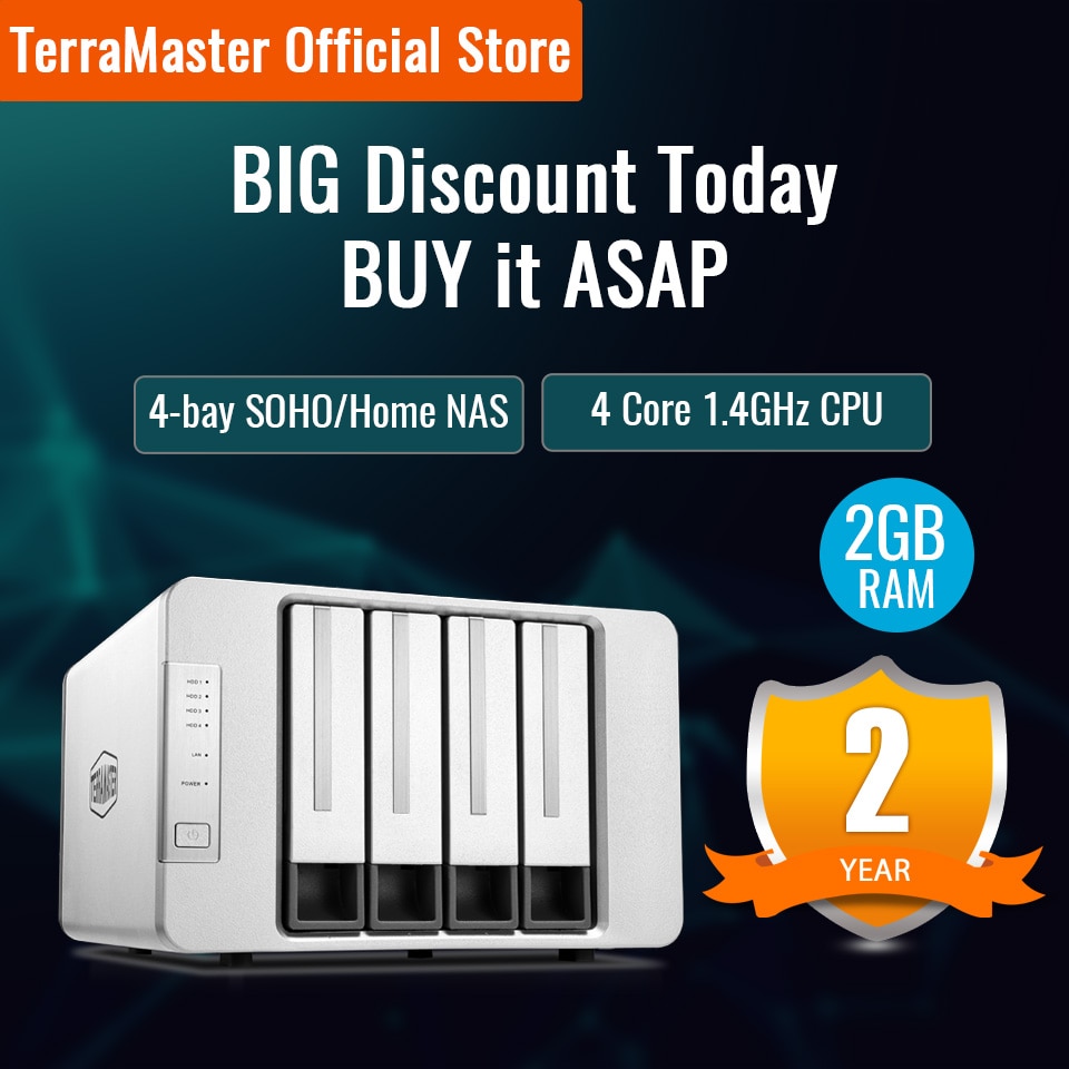 TerraMaster F4-210 4  NAS  ھ 2GB RAM Ʈũ RAID 丮 ̵   Ŭ 丮 (ũ )